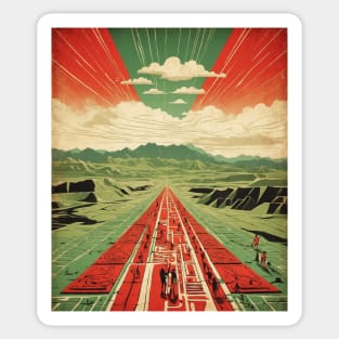 Nazca Lines Peru Tourism Vintage Poster 2 Sticker